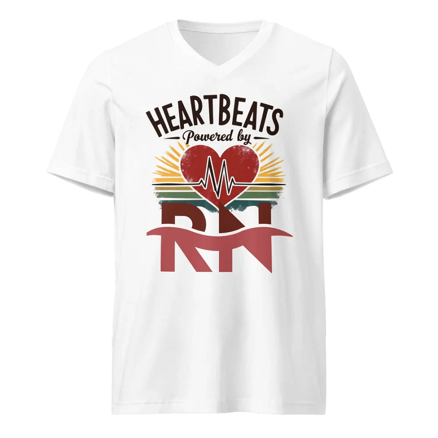 Heartbeats Powered by RN V-Neck Tee product image (1)