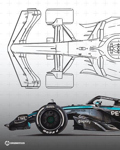 Unveiling more of the incredible engineering behind the Mercedes-AMG F1 W16 E Performance! Every detail in this technical dra...