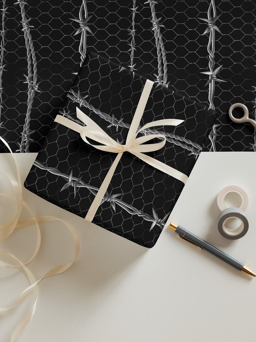 Barbed and Chicken Wire Wrapping Paper Sheets product image (2)