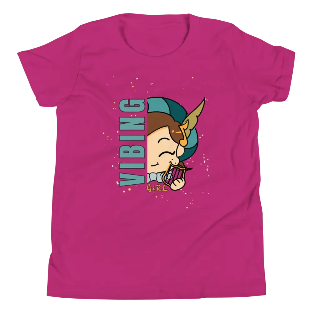 Gamer girl shirt - Vibing from Level Up series by G.i.R.L. youth product image (2)