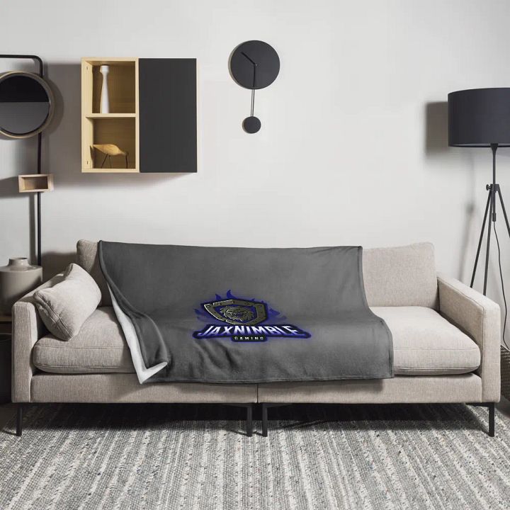 Blue Lion Shield Throw Blanket product image (1)