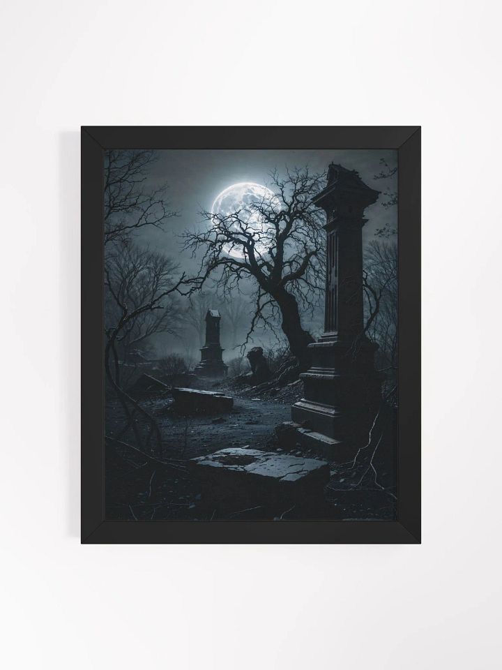 Gothic Moonlit Graveyard Framed Print product image (4)