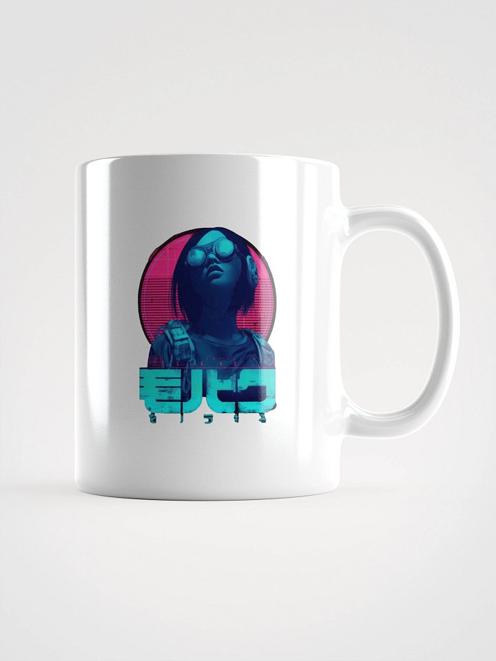 Retro Glitch Cyberpunk White Coffee Mug product image (5)