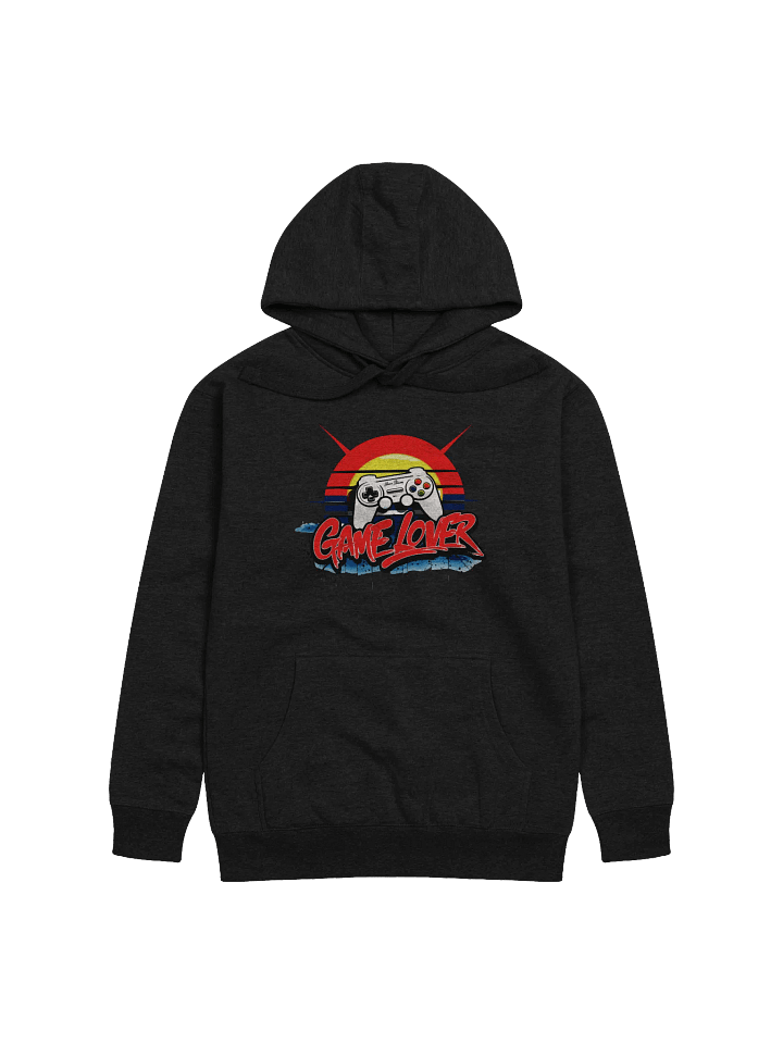 Retro Sunset Game Lover Front Printed Hoodie product image (1)