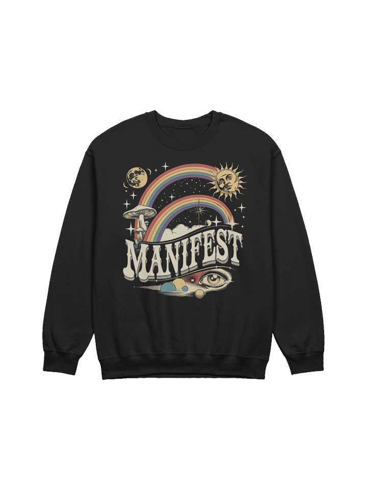 MANIFEST Cosmic Sweatshirt – Retro Mystical Motivational Crewneck product image (2)