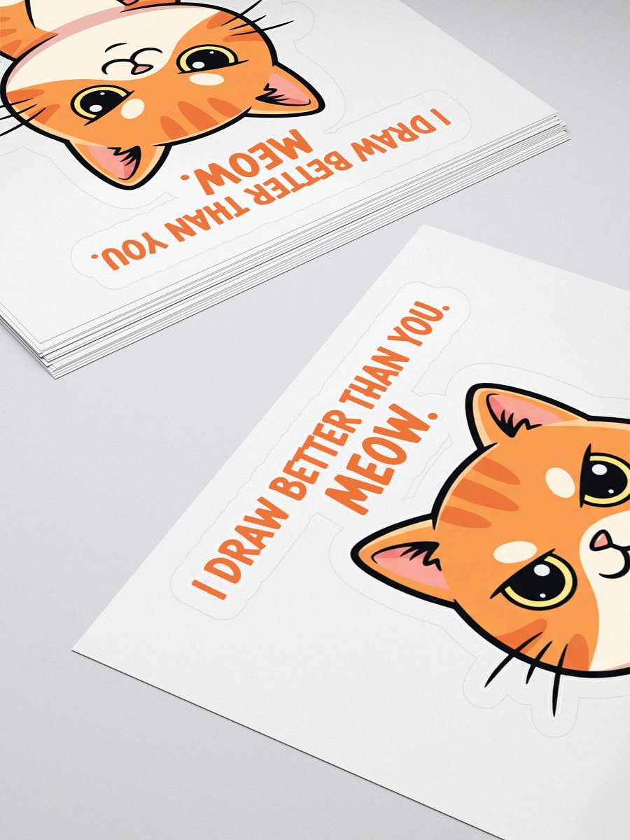 Rebel Sketch Cat Kiss Cut Sticker product image (4)