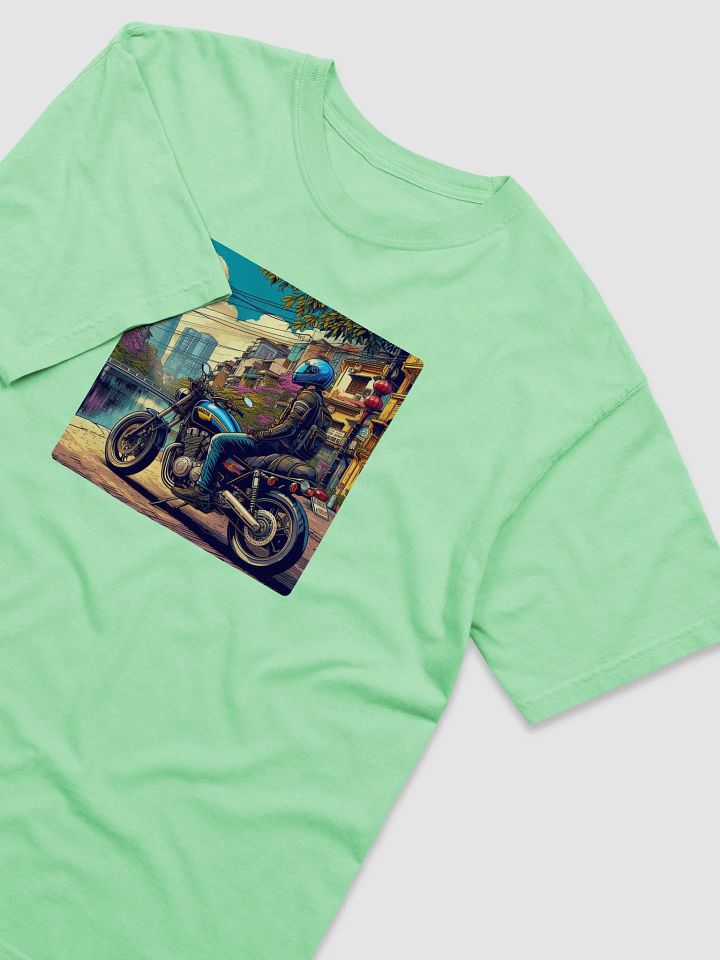 Riverside Rider Blue Helmet T-Shirt product image (49)