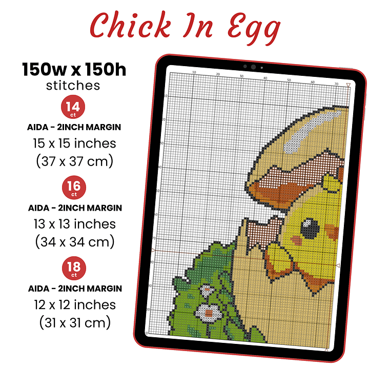 Yellow Chick Cross Stitch Pattern product image (2)