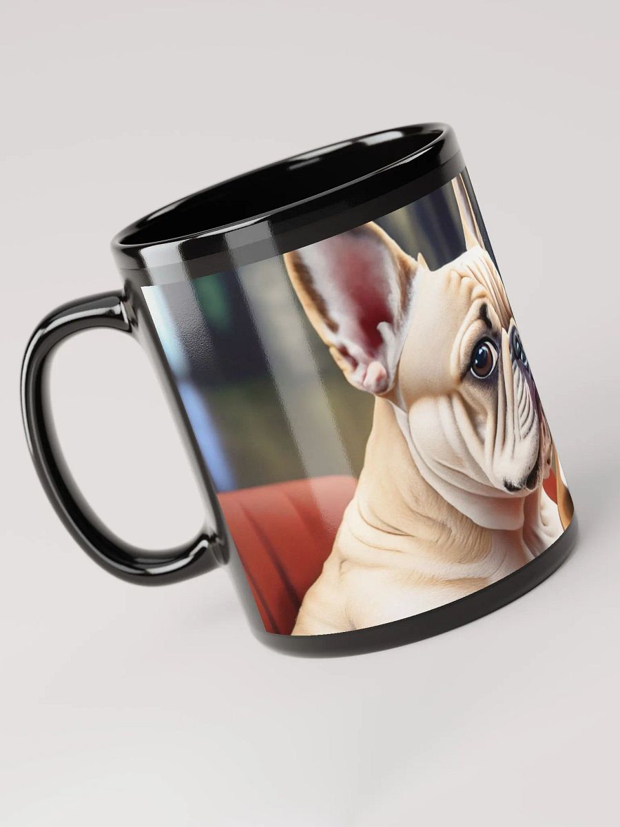 French Bulldog Elegance: Black Glossy Mug for Sophisticated Dog Lovers product image (5)
