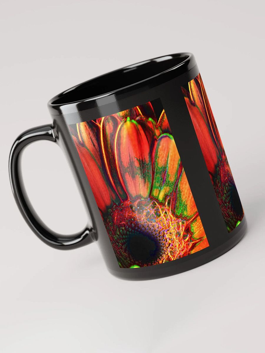 Orange Gerbera Daisy Black Coffee Mug product image (5)