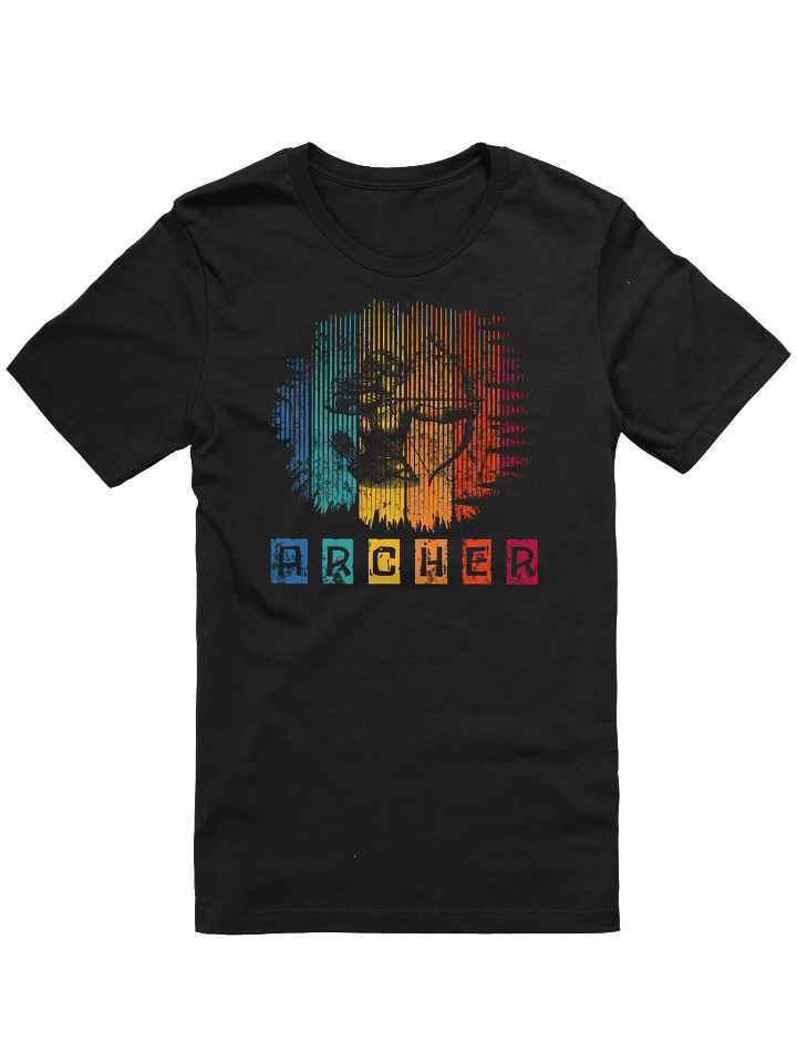 Retro Deer Hunter T-Shirt – Bold Stag Silhouette & Vibrant Vintage Colors product image (1)