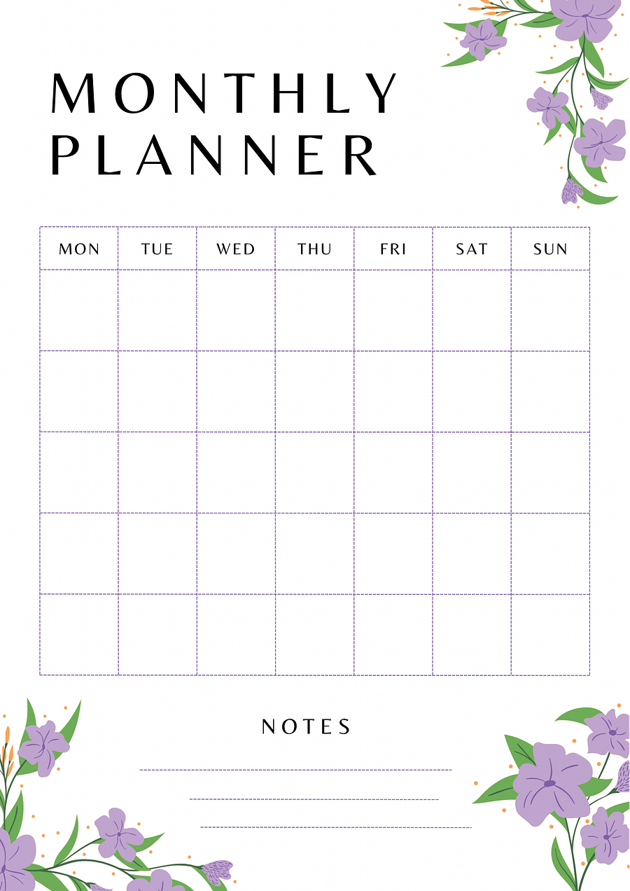 Cute monthly planner product image (1)