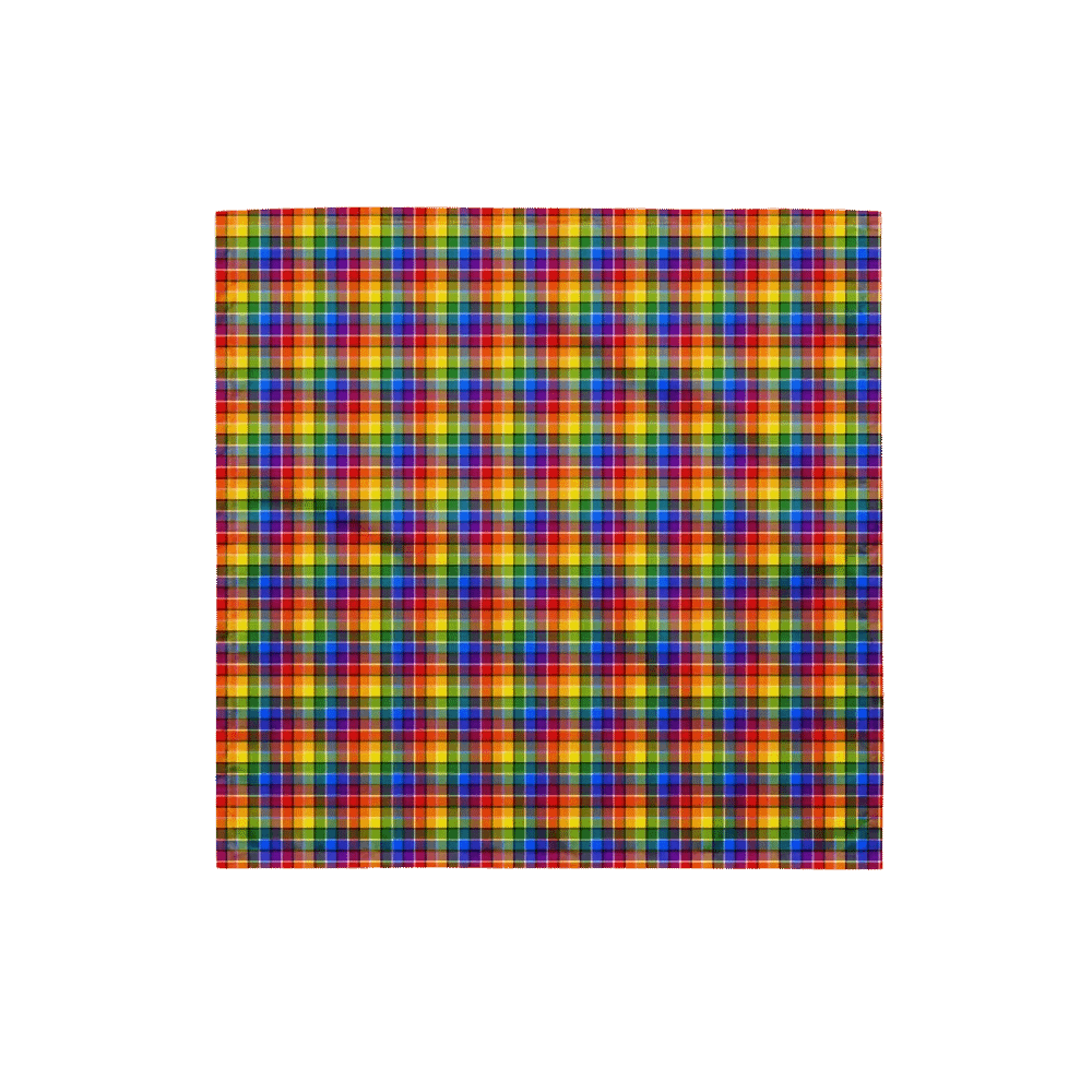 Bright Rainbow Plaid Bandana product image (4)