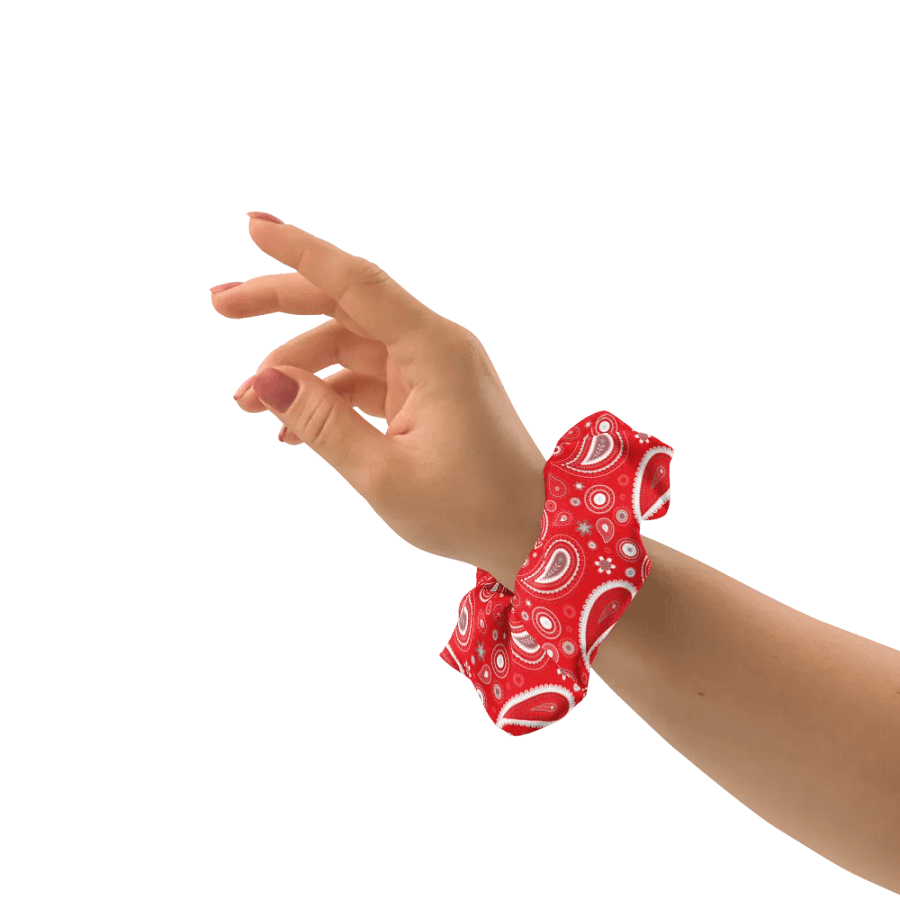 Red/Navy Paisley Dreams All-Over Print Scrunchie product image (7)