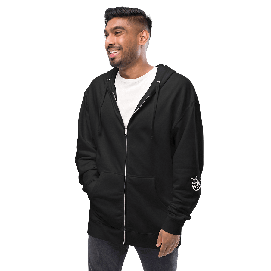 𝖌𝖔𝖙𝖍𝖎𝖈𝖈 fleece zip-up hoodie product image (3)
