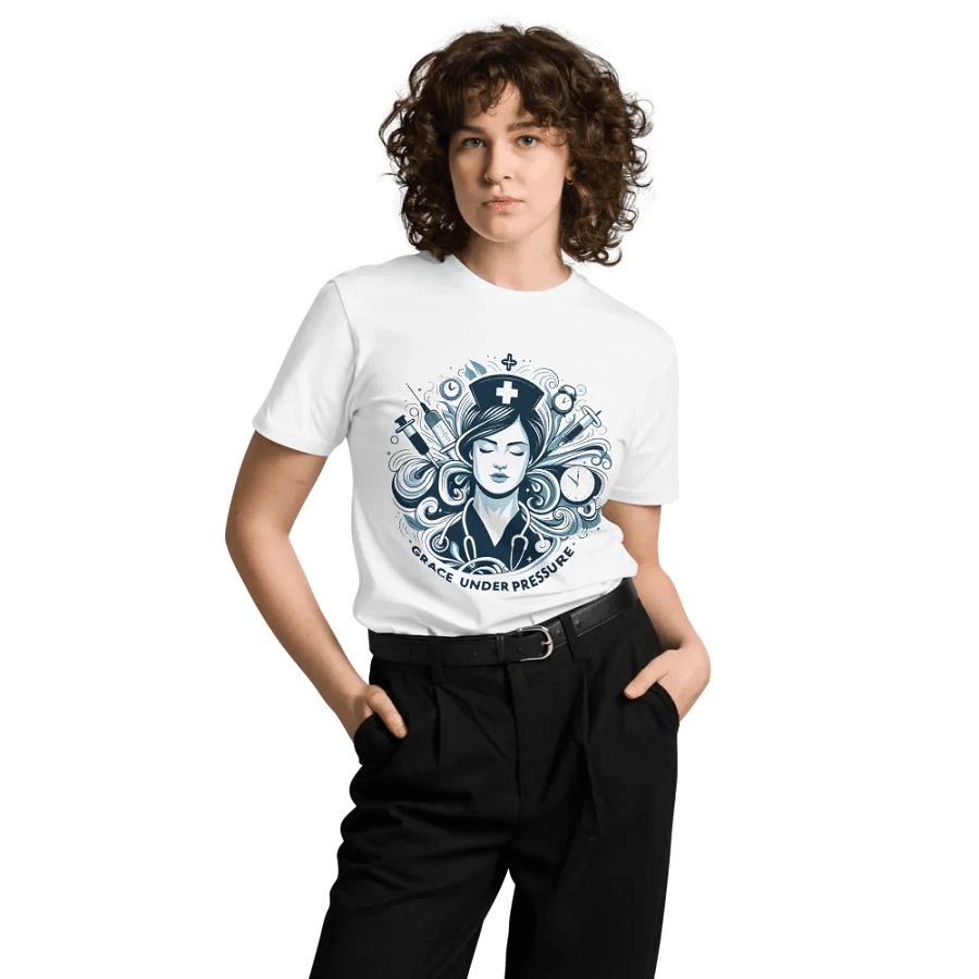 Grace Under Pressure Nurse Art Unisex Tee product image (8)