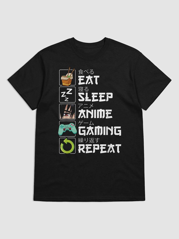 Eat Sleep Anime Gaming Repeat T-Shirt product image (1)