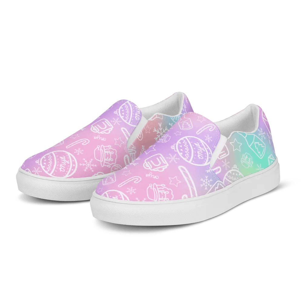 Limited Edition Christmas Tie Die Womens Slip-On Shoes product image (5)