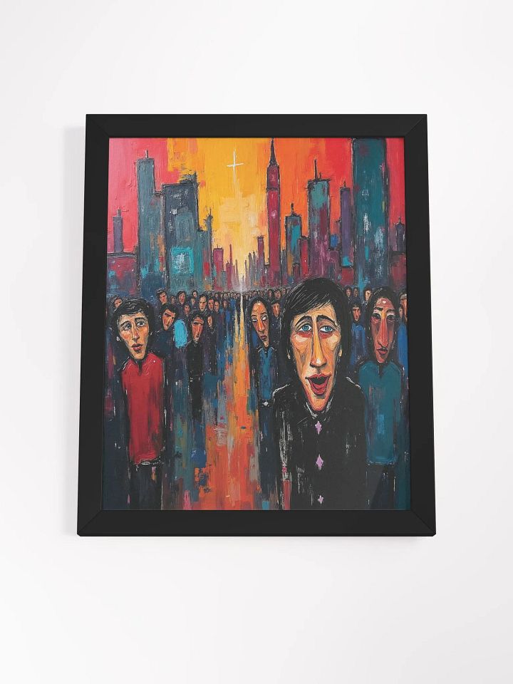 Vibrant Cityscape Crowd Framed Print product image (5)