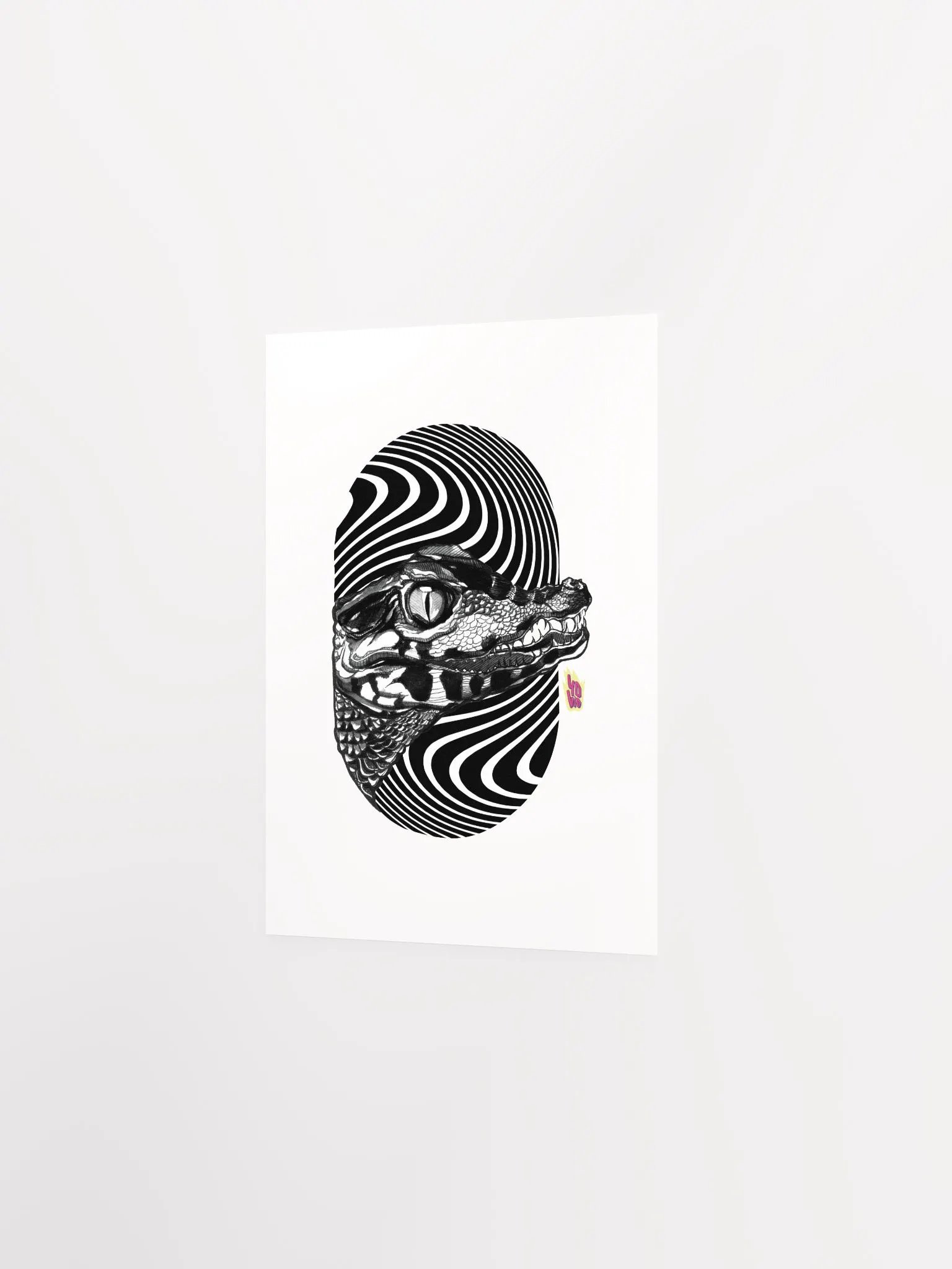 (Canvas) SUMINAGASHI BLACK CROCODILE product image (2)