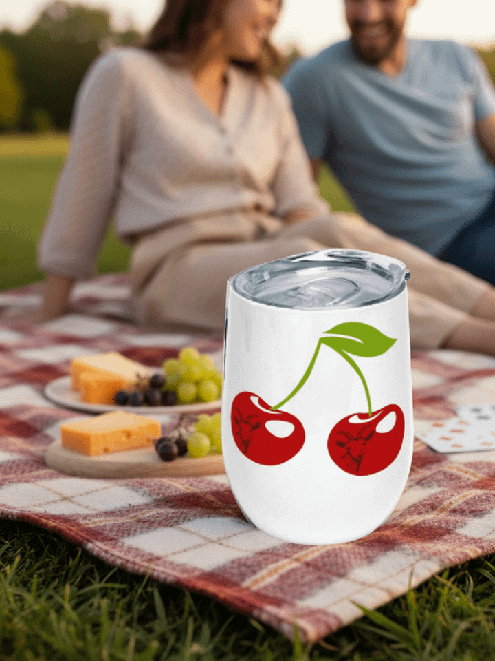 Cherry Goat Wine Tumbler product image (1)