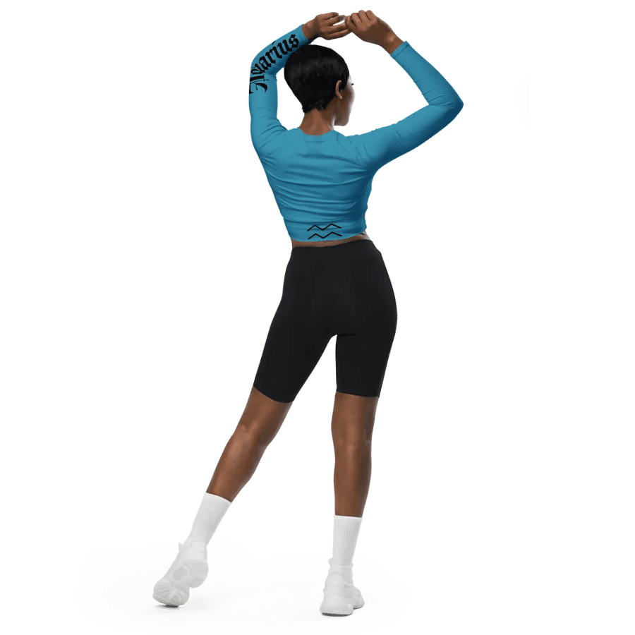 Blue Aquarius All-Over Crop Top product image (5)