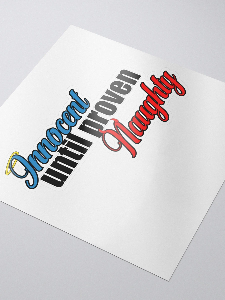 Innocent until proven naughty sticker product image (3)
