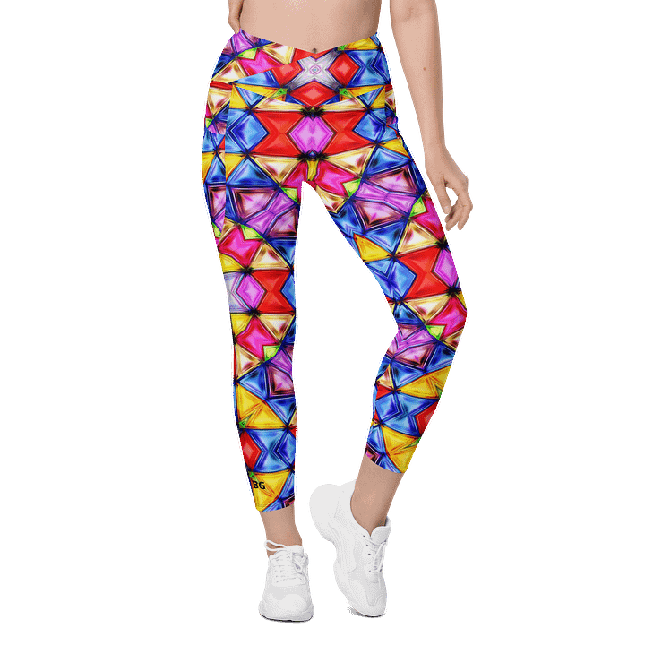 Barry Grady 'Vibrant' Crossover Leggings with Pockets product image (1)