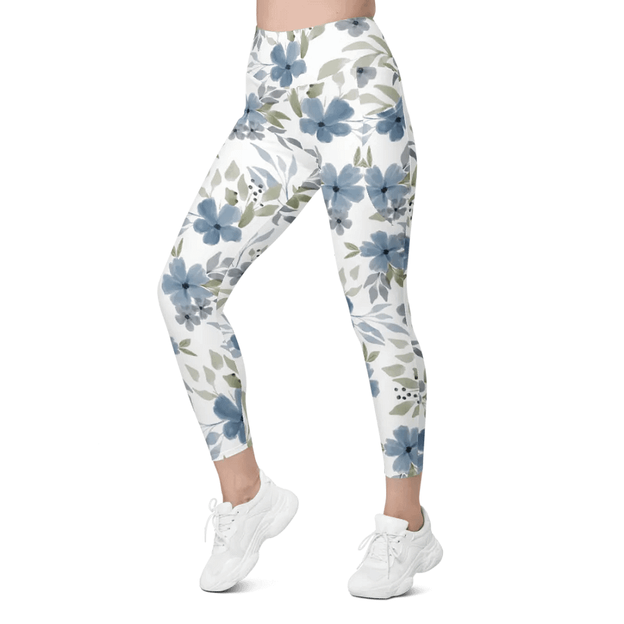 Blue Floral Bliss Leggings product image (5)