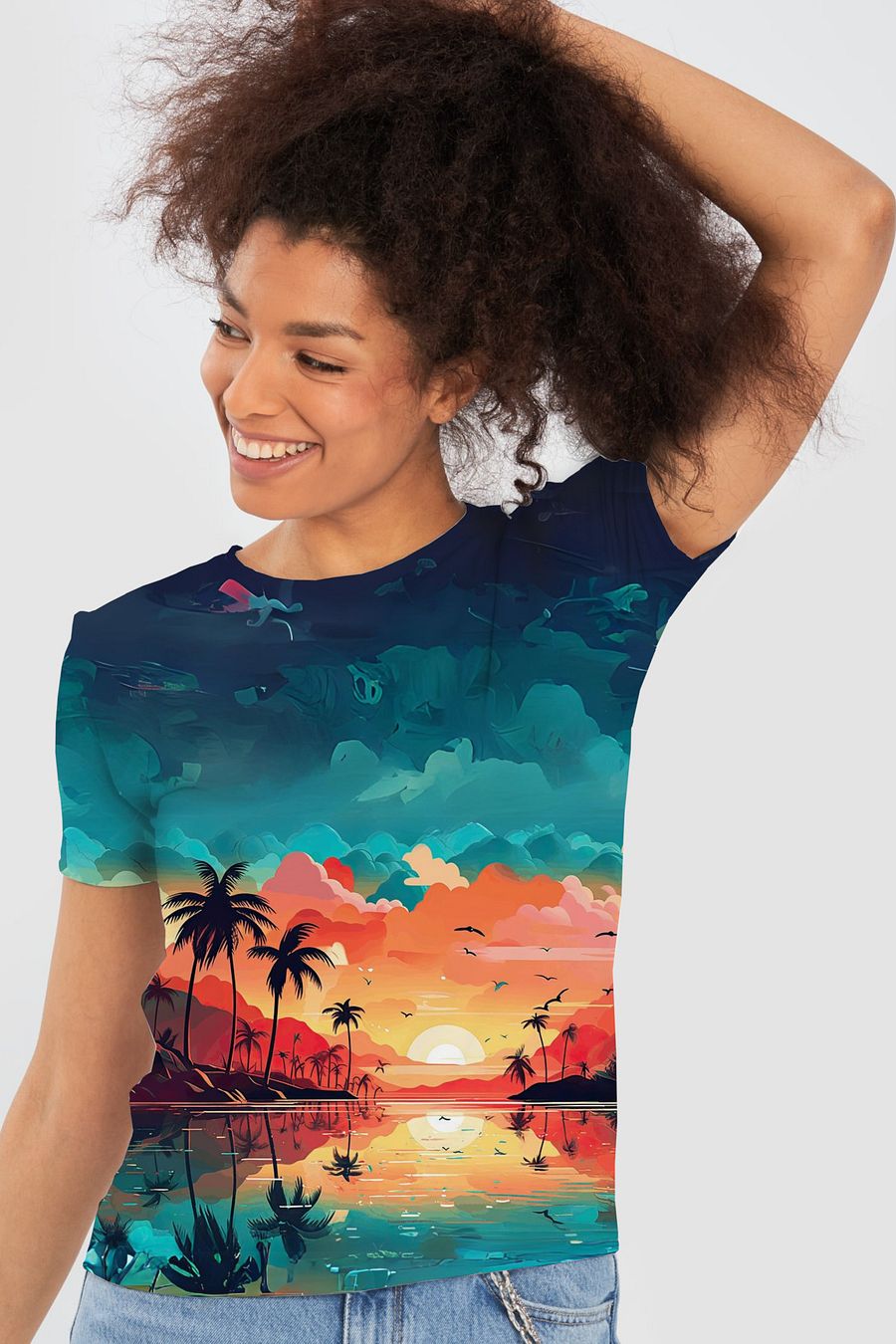 Tropical Sunset All Over Print T-shirt product image (3)