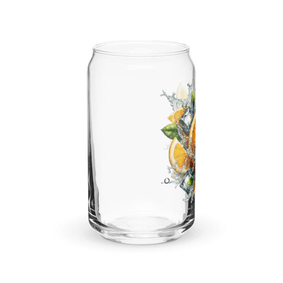 Orange fruit slices floating in the water, water and ice cubes design_04-Can-Shaped Glass product image (11)