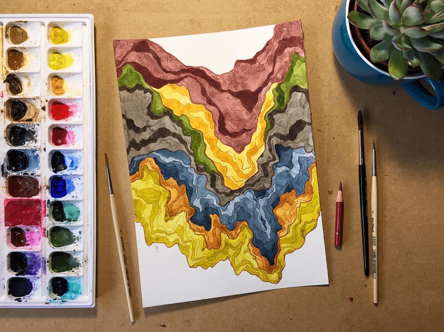 original painting : lines ii product image (3)