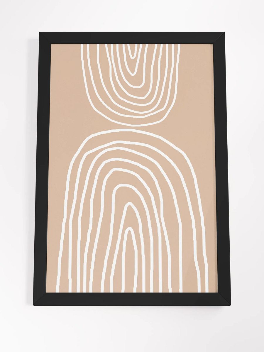Organic Lines Framed Matte Poster | Modern Abstract Wall Art with Flowing Design product image (5)