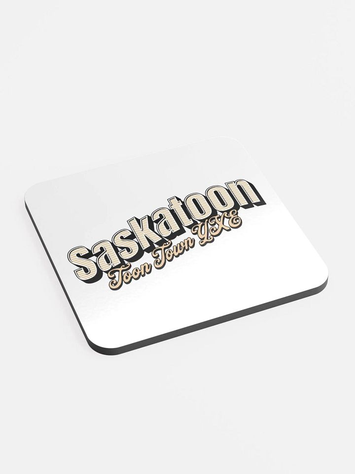 Saskatoon Toon Town YXE Glossed Cork Coaster product image (2)