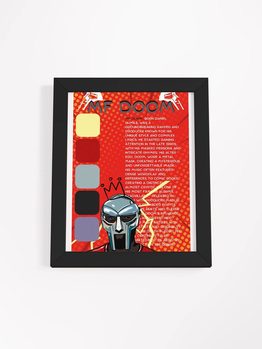 (8x10in) MF DOOM: Framed Matee Poster product image (1)