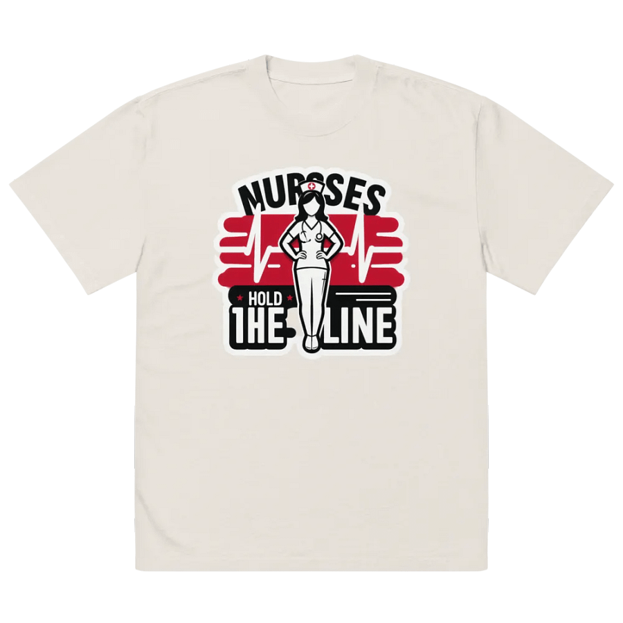 Hold the Line Nurse Oversized Tee product image (31)
