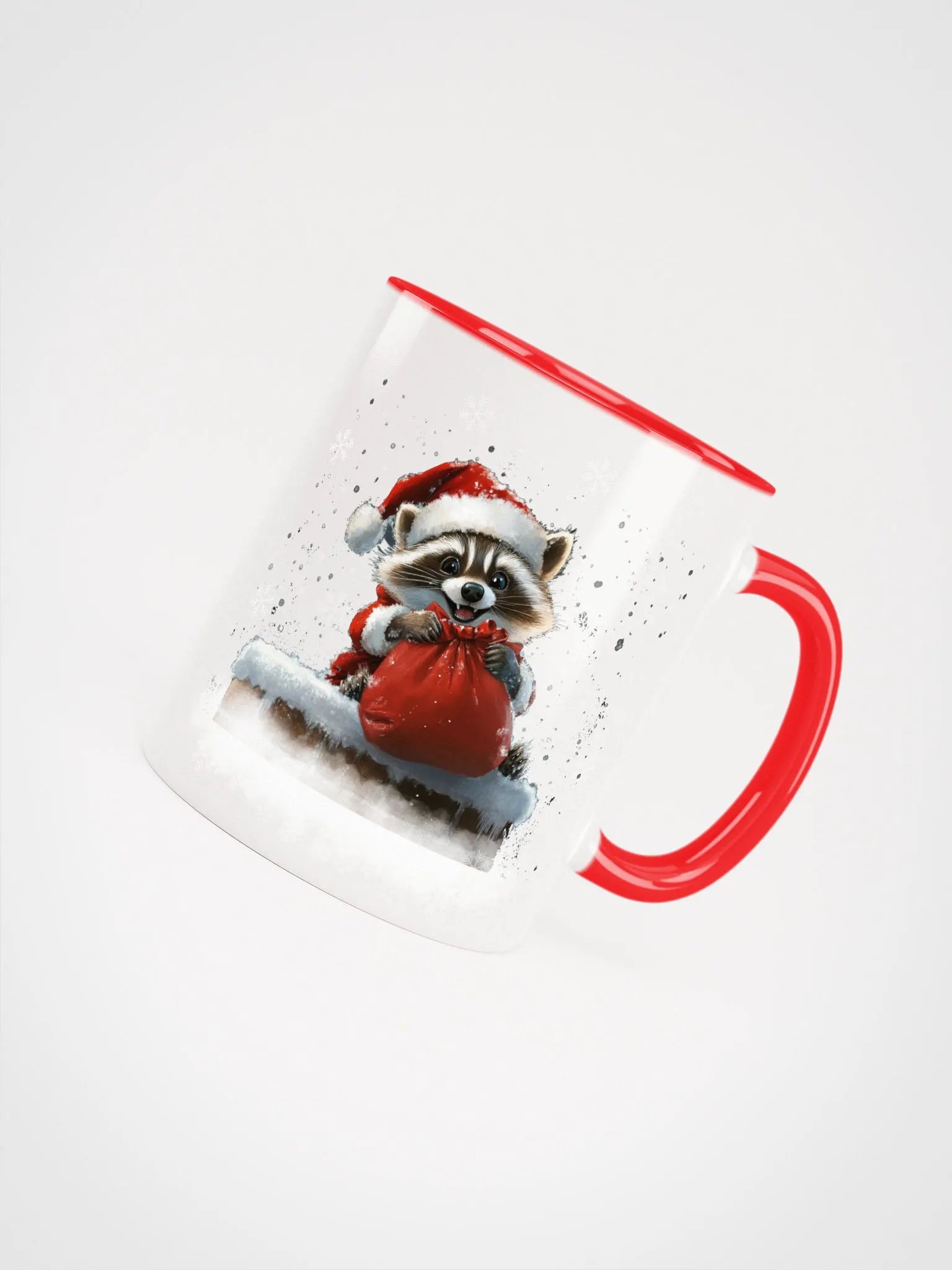 Santa Raccoon Ceramic Mug product image (4)
