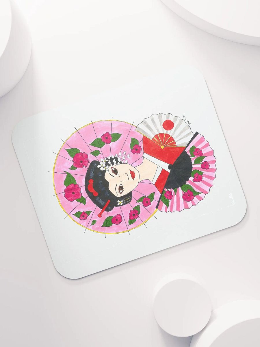 Japanese Geisha (art by Dina R.) acrylic painting - Mouse Pad product image (7)