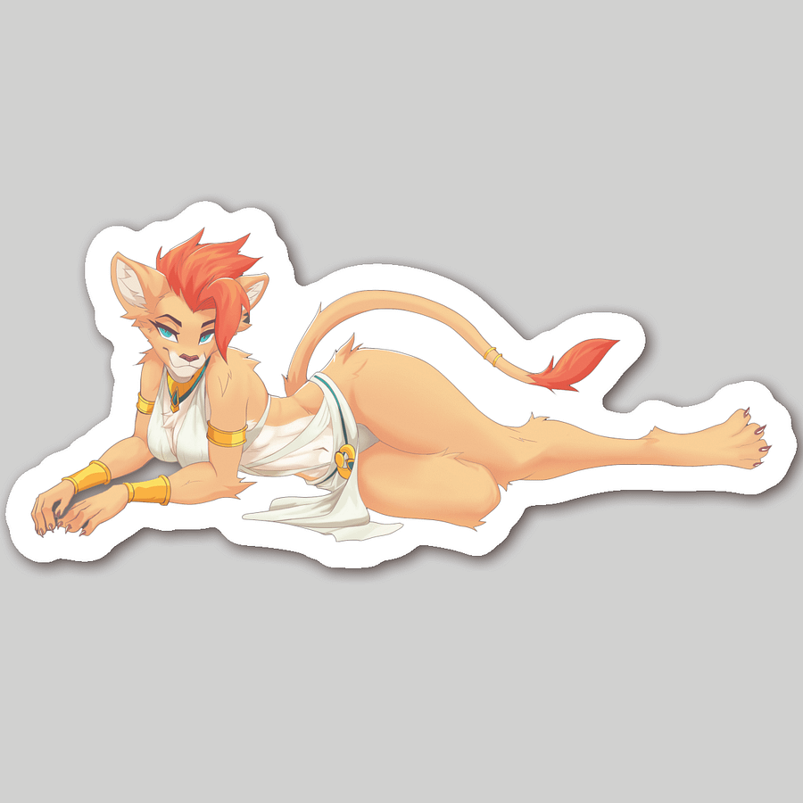 Ah'lina Lying Down Sticker - LARGE 9x4