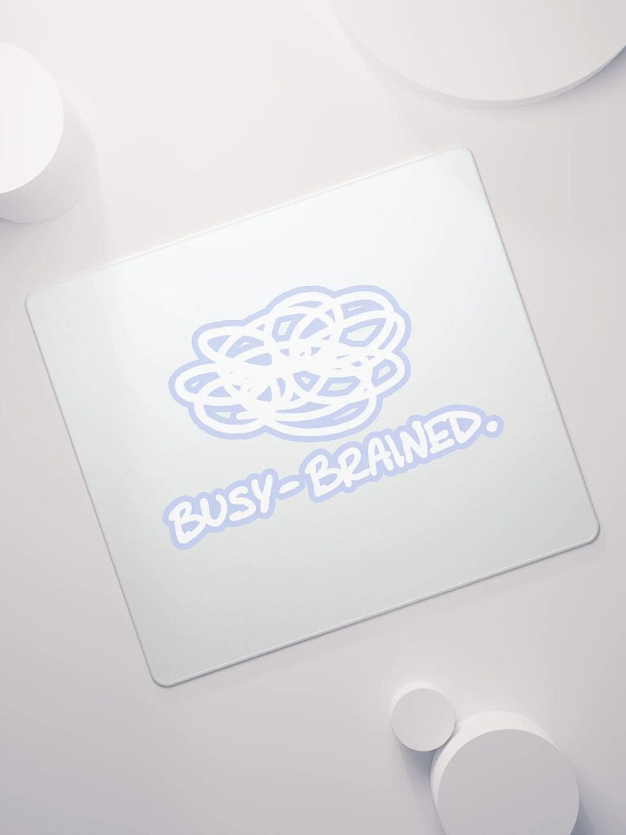 BUSY-BRAINED (lined design, #BDCAEF) mouse pad product image (7)