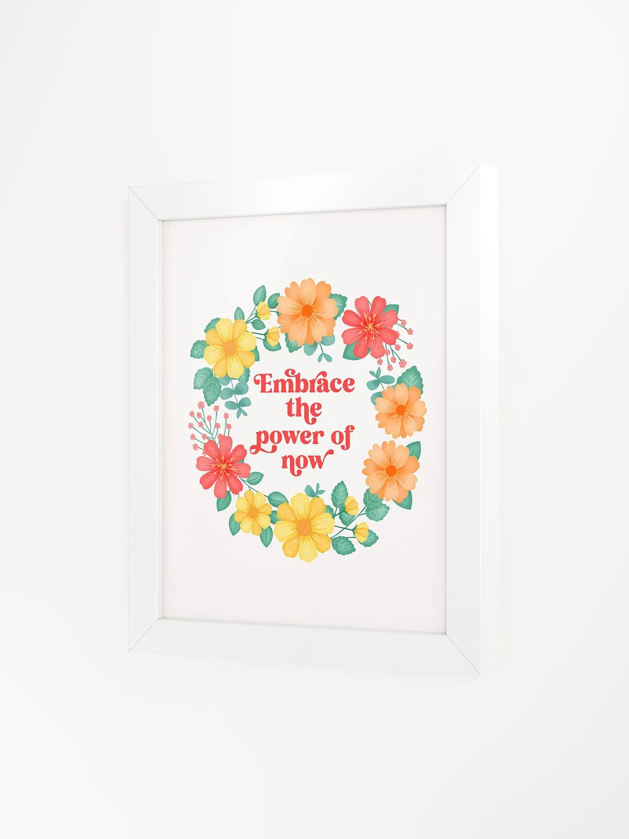 Embrace the power of now - Motivational Wall Art White product image (3)