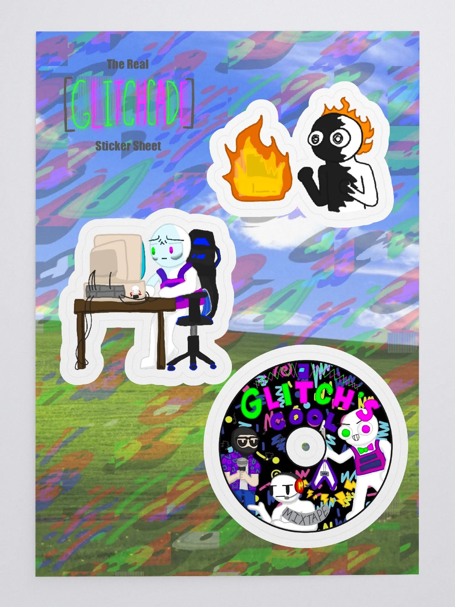 The Real Glitchcade Sticker Sheet product image (3)