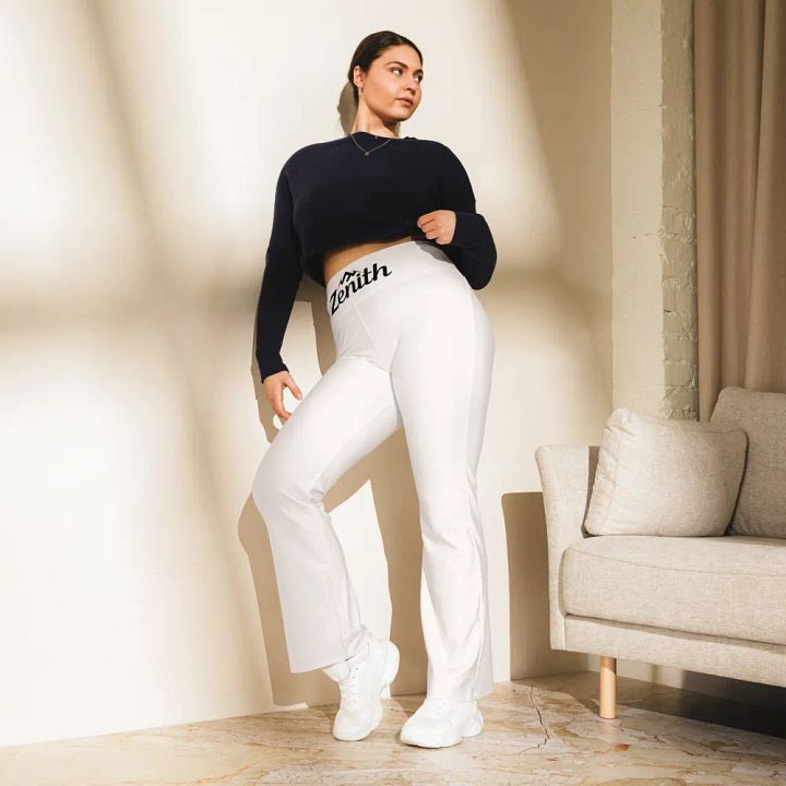 Zenith Star Women's White Flare Leggings product image (2)