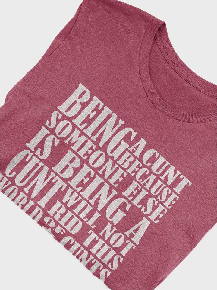 Stop Being A Cunt - White Lettering - Bella+Canvas Supersoft T-Shirt product image (1)