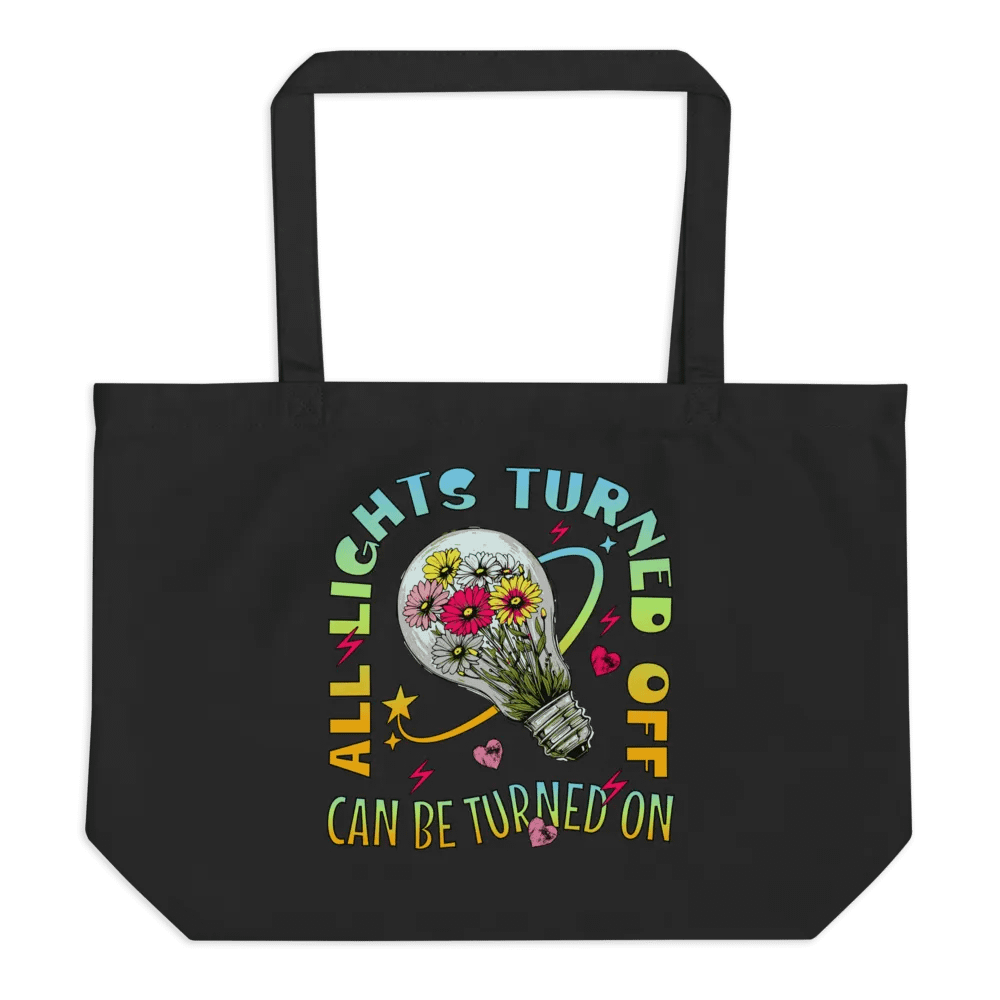 All Lights Turned Off Illuminate Floral Lightbulb Tote product image (1)