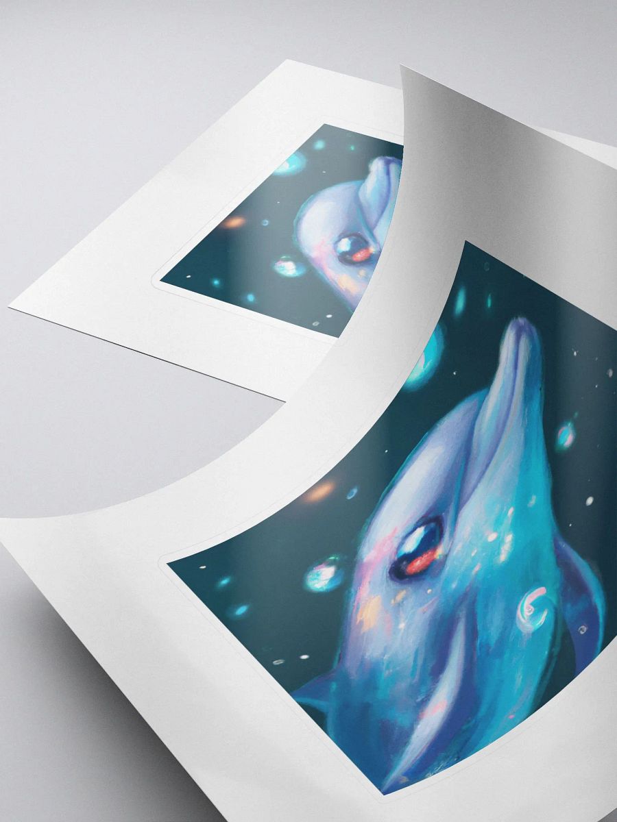 Cute Galactic Dolphin Alpha Sticker product image (4)