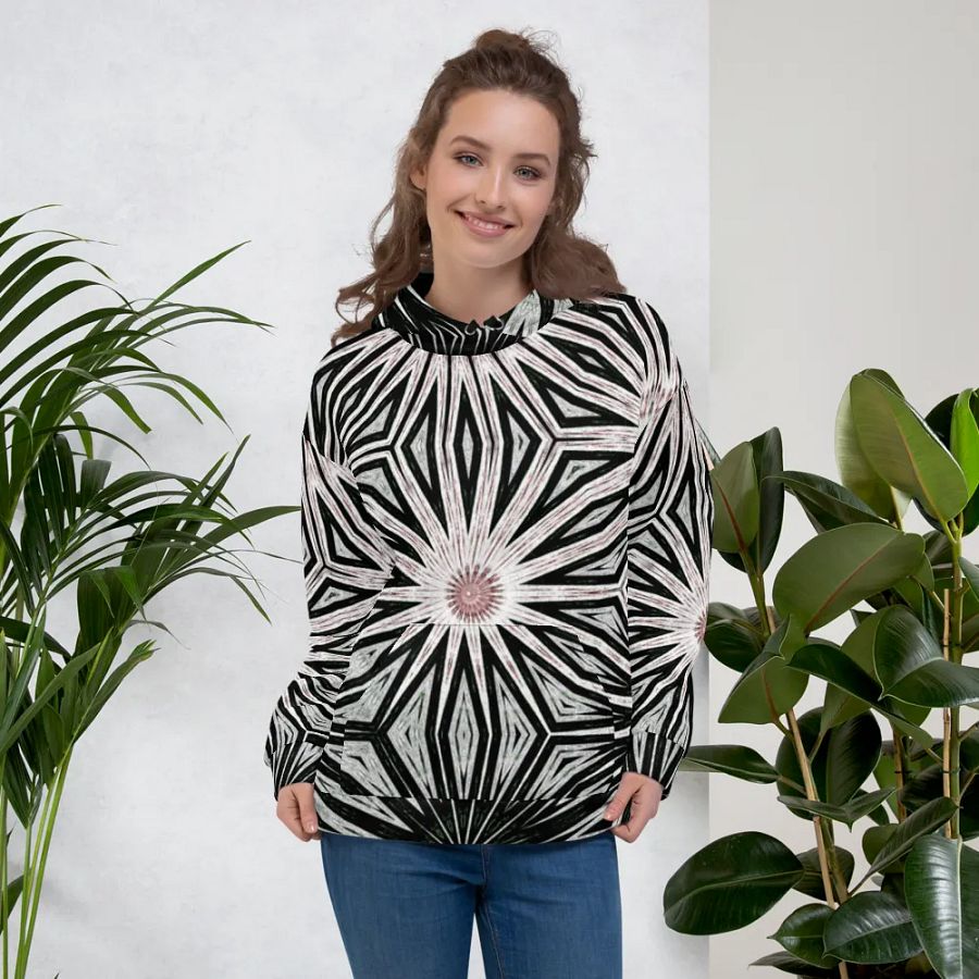 Abstract Coloured Modern Circles Unisex Pull Over Hoodie product image (3)
