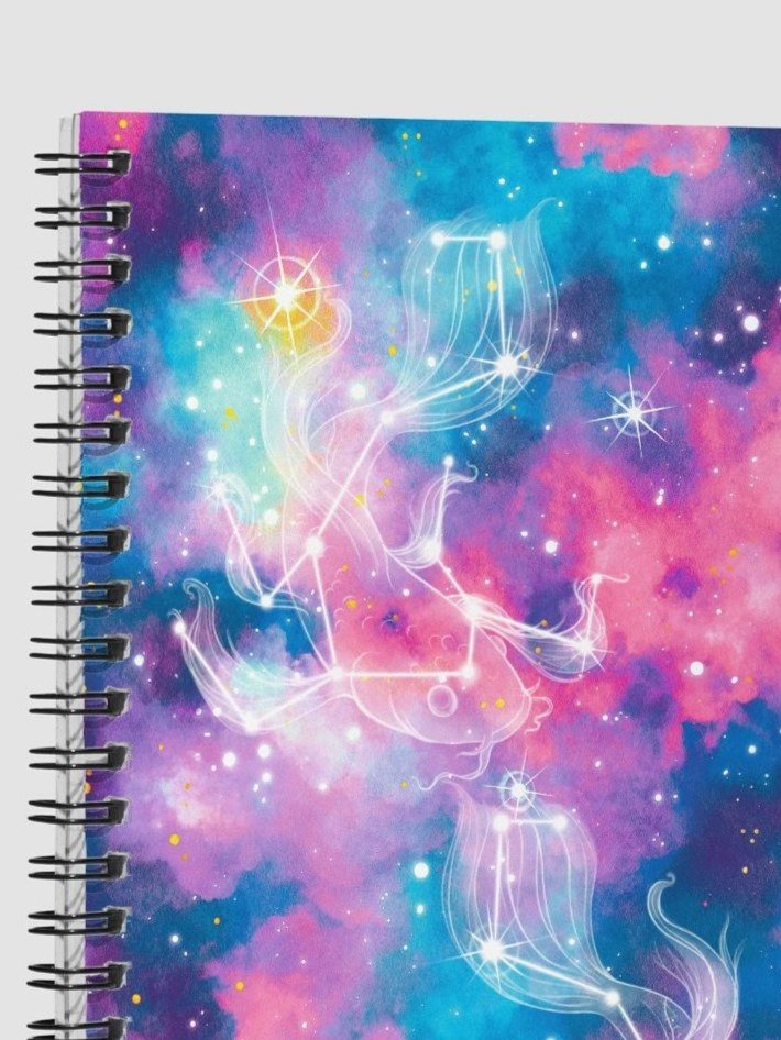 Cotton Candy Galaxy - Twin Galaxy Koi Constellation Notebook product image (3)