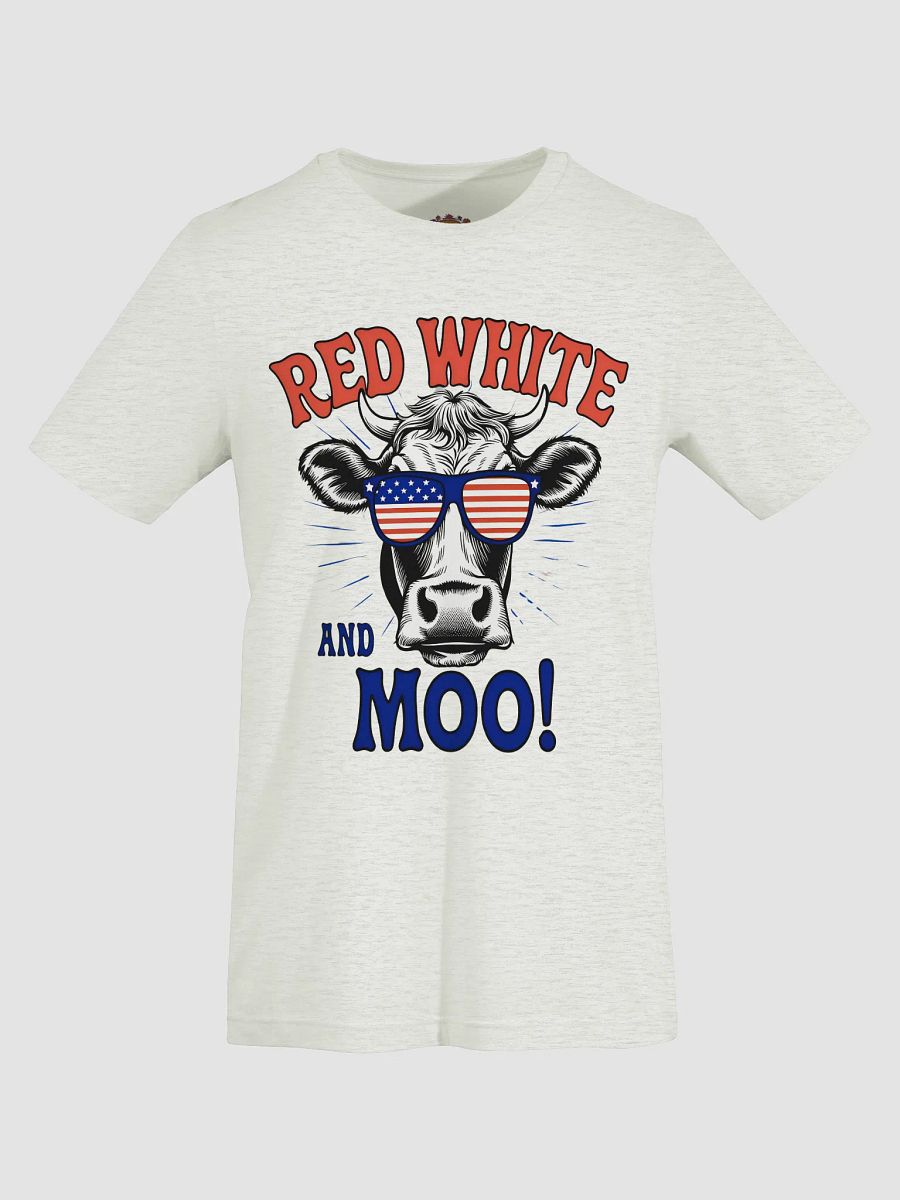 Patriotic Moo Cow Sunglasses T-Shirt product image (4)