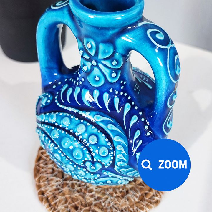 Ceramic turkuaz vase — handmade pottery, handmade ceramic, home decor, handmade gift, Turkish ceramic product image (2)